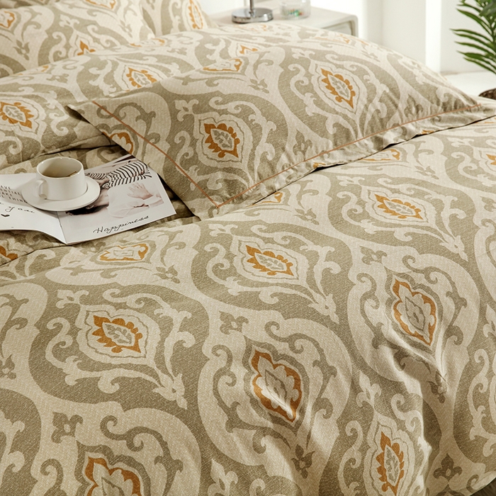 91家纺网 家纺一手货源 找家纺 金纱玉纺家纺 2024新款加厚AB版四件套 慕斯光年