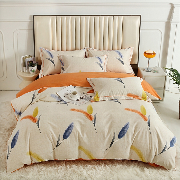 91家纺网 家纺一手货源 找家纺 金纱玉纺家纺 2024新款加厚AB版四件套 扶摇