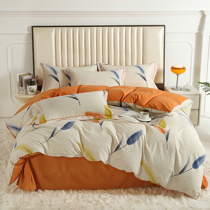 91家纺网 家纺一手货源 找家纺 金纱玉纺家纺 2024新款加厚AB版四件套 扶摇