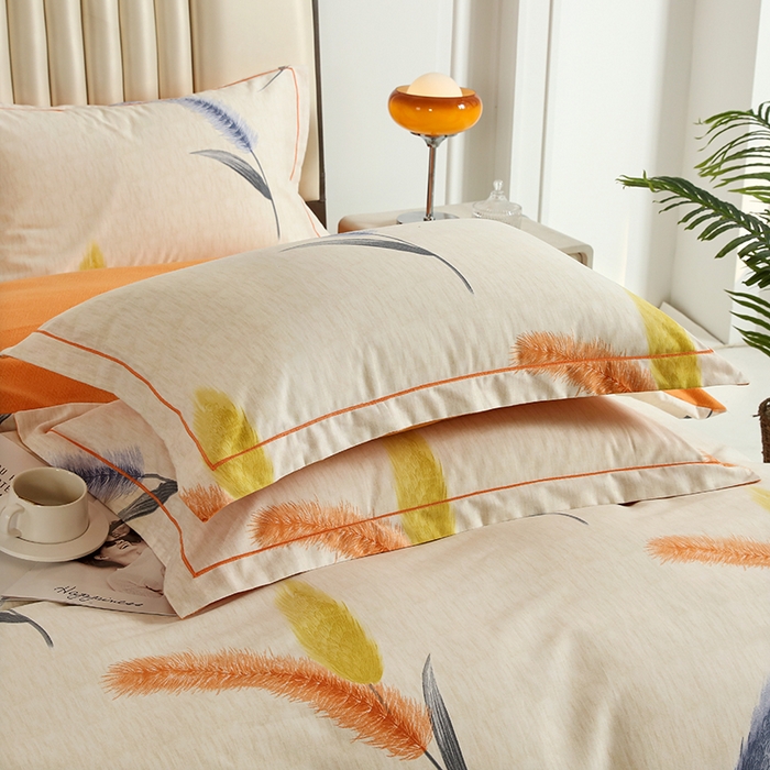 91家纺网 家纺一手货源 找家纺 金纱玉纺家纺 2024新款加厚AB版四件套 扶摇