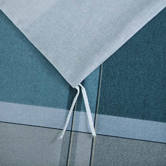 91家纺网 家纺一手货源 找家纺 金纱玉纺家纺 2023新款纯棉加厚AB版四件套 卡姿-蓝