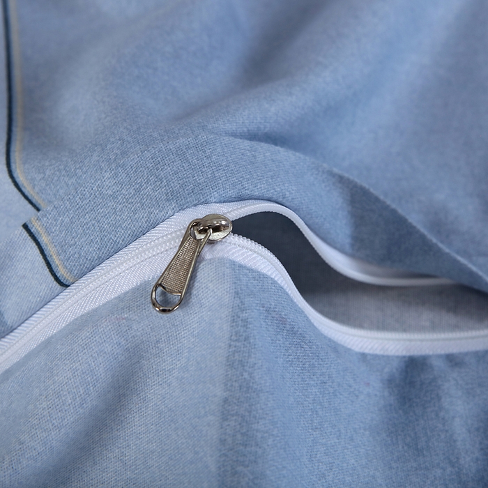 91家纺网 家纺一手货源 找家纺 金纱玉纺家纺 2023新款纯棉加厚AB版四件套 卡姿-蓝