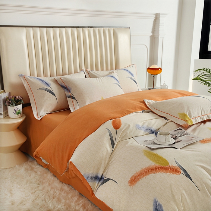 91家纺网 家纺一手货源 找家纺 金纱玉纺家纺 2024新款加厚AB版四件套 扶摇