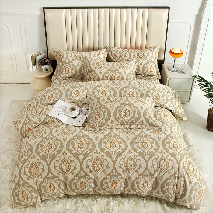 91家纺网 家纺一手货源 找家纺 金纱玉纺家纺 2024新款加厚AB版四件套 慕斯光年