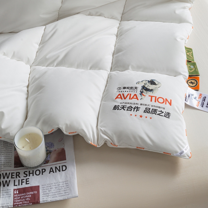 91家纺网 家纺一手货源 找家纺 （总）莱福仕家纺 2023新款A类康纶航天高效发热暖绒被 被子被芯