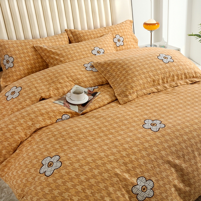 91家纺网 家纺一手货源 找家纺 金纱玉纺家纺 2024新款加厚AB版四件套 城市韵律