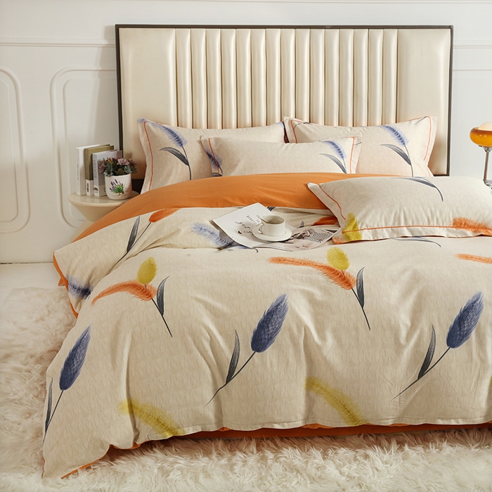 91家纺网 家纺一手货源 找家纺 金纱玉纺家纺 2024新款加厚AB版四件套 扶摇