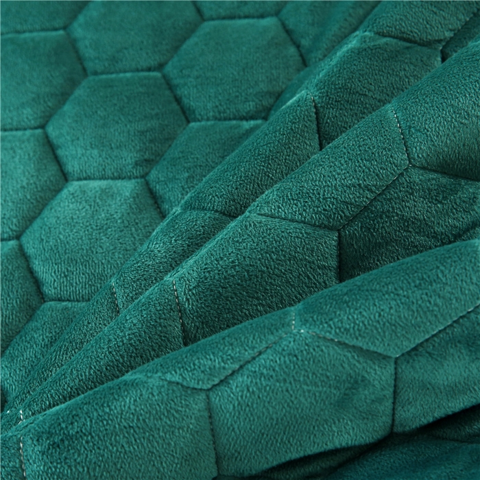 91家纺网 家纺一手货源 找家纺 胜权家纺 2023新款牛奶绒纯色夹棉单床裙单件保暖三件套席梦思床护垫 唯美-孔雀绿