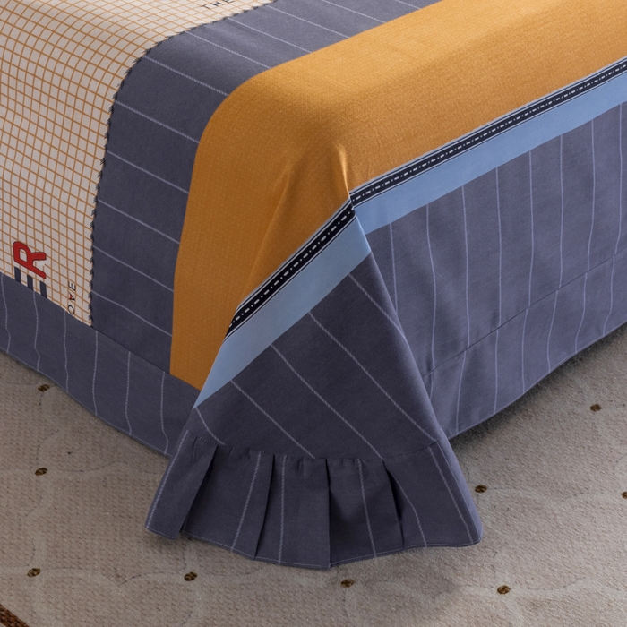 91家纺网 家纺一手货源 找家纺 伊而梦 2023新款全棉磨毛印花四件套系列单品床单 印象派