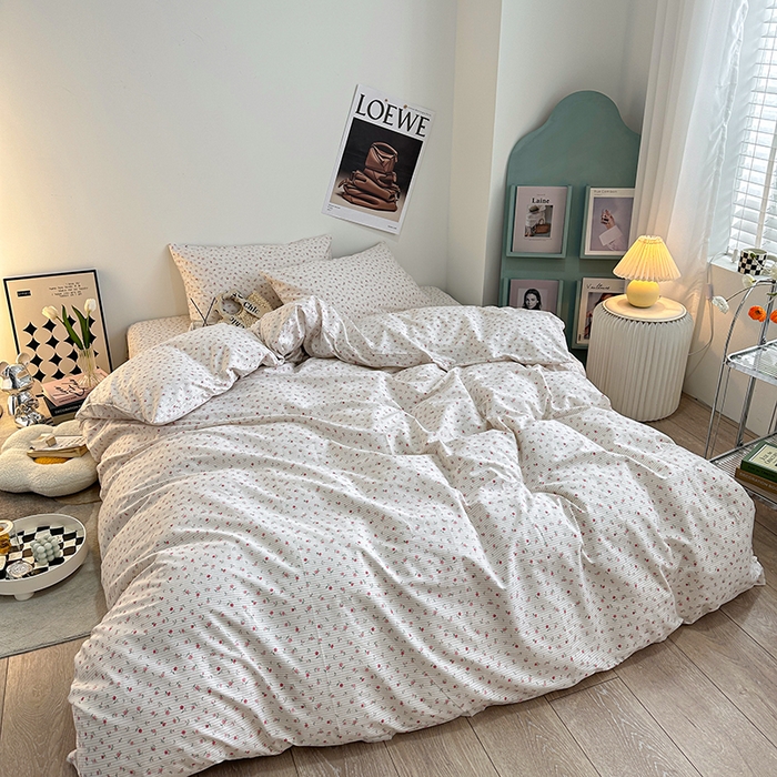 91家纺网 家纺一手货源 找家纺 （总）一米阳光 2023新款13372小清新纯棉四件套