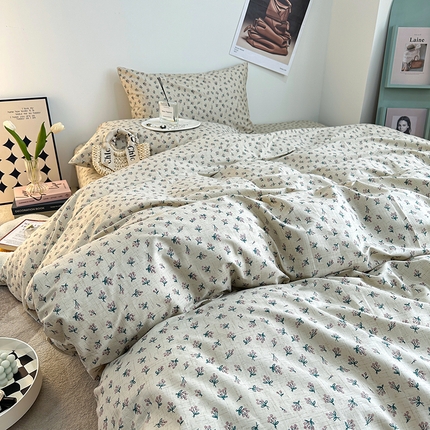 一米阳光 2023新款13372小清新纯棉四件套 花骨朵