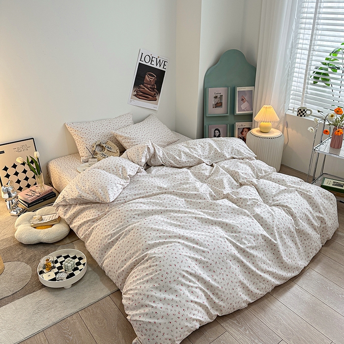 91家纺网 家纺一手货源 找家纺 （总）一米阳光 2023新款13372小清新纯棉四件套