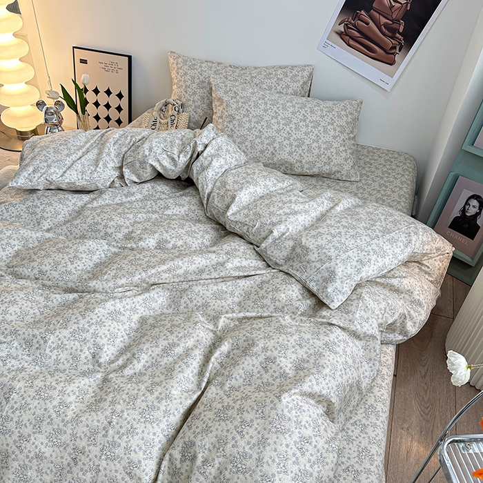 91家纺网 家纺一手货源 找家纺 一米阳光 2023新款13372小清新纯棉四件套 枝上花