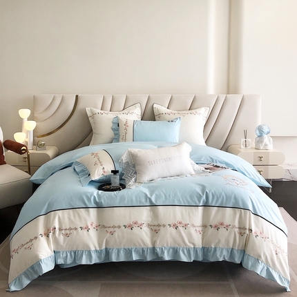 91家纺网 家纺一手货源 找家纺 （总）卡姿家纺 2023新款秋冬优雅刺绣—爱尔莎