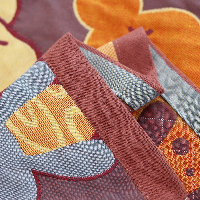 91家纺网 家纺一手货源 找家纺 朴尔家纺-毛巾被 2023新款纯棉一对装全棉家用纱布枕头套巾单人枕头巾垫巾学生宿舍 百变熊仔-咖52*78cm一对