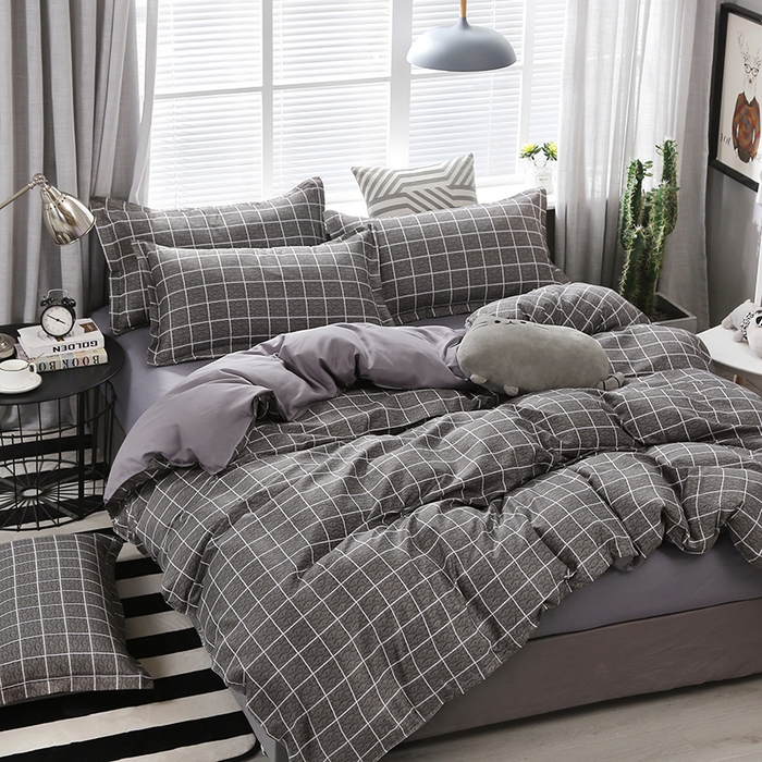 91家纺网 家纺一手货源 找家纺 卡斯诺家纺馆 2023新款芦荟棉四件套花型1 遐想