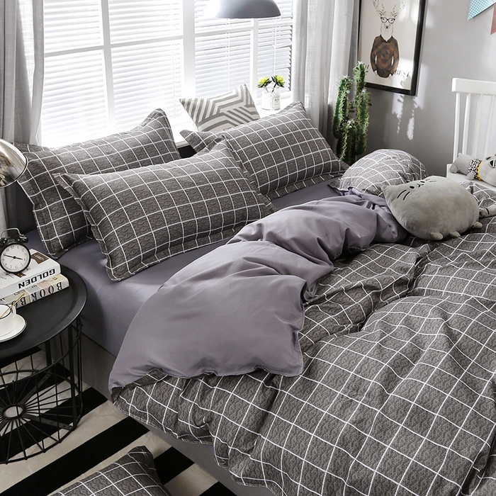 91家纺网 家纺一手货源 找家纺 卡斯诺家纺馆 2023新款芦荟棉四件套花型1 遐想