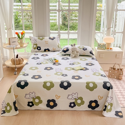 91家纺网 家纺一手货源 找家纺 （总）绵庭家纺 2023新款12868系列全棉小清新印花单床单