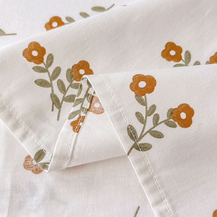 91家纺网 家纺一手货源 找家纺 绵庭家纺 2023新款12868系列全棉小清新印花单床单 香草之恋