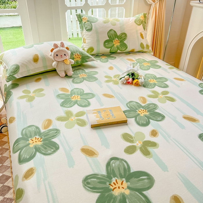 91家纺网 家纺一手货源 找家纺 （总）绵庭家纺 2023新款12868系列全棉小清新印花单床单