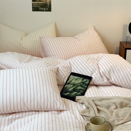 91家纺网 家纺一手货源 找家纺 （总）2024新款全棉色织水洗棉枕套纯棉单枕套宿舍学生简约格子