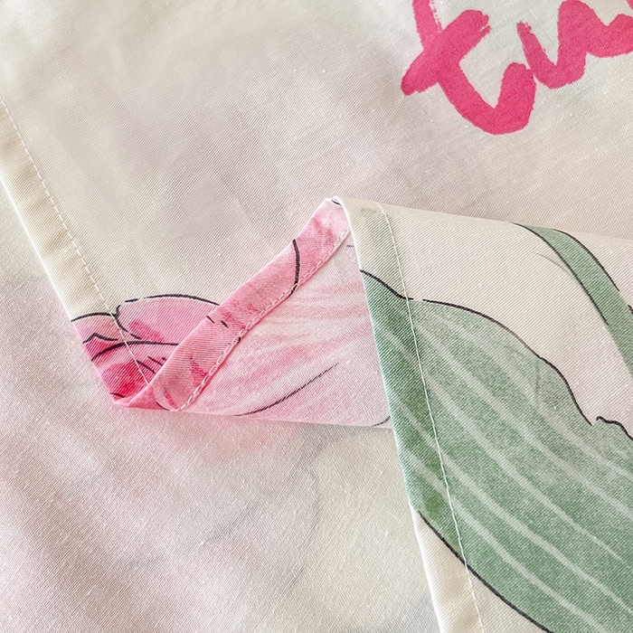 91家纺网 家纺一手货源 找家纺 绵庭家纺 2023新款12868系列全棉小清新印花单床单 茉莉幻想