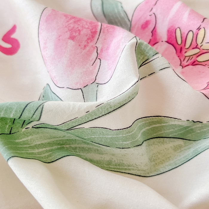 91家纺网 家纺一手货源 找家纺 绵庭家纺 2023新款12868系列全棉小清新印花单枕套 茉莉幻想