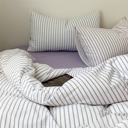 91家纺网 家纺一手货源 找家纺 （总）2024新款全棉色织水洗棉枕套纯棉单枕套宿舍学生简约格子