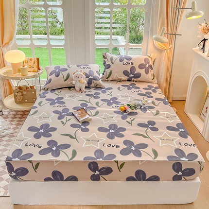 91家纺网 家纺一手货源 找家纺 （总）绵庭家纺 2023新款12868系列全棉小清新印花单床笠