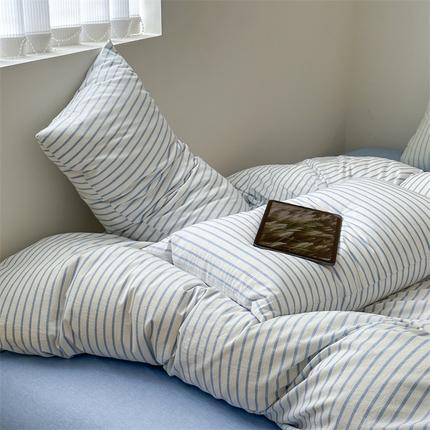 91家纺网 家纺一手货源 找家纺 （总）2024新款全棉色织水洗棉枕套纯棉单枕套宿舍学生简约格子