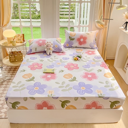 91家纺网 家纺一手货源 找家纺 （总）绵庭家纺 2023新款12868系列全棉小清新印花单床笠