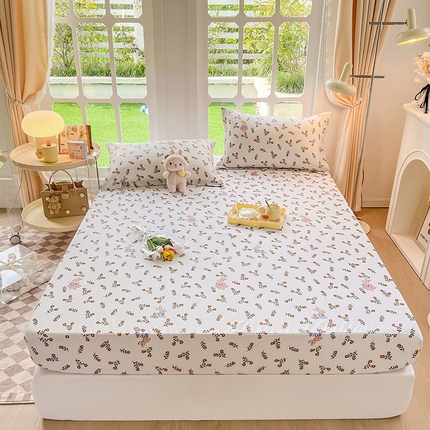 91家纺网 家纺一手货源 找家纺 （总）绵庭家纺 2023新款12868系列全棉小清新印花单床笠