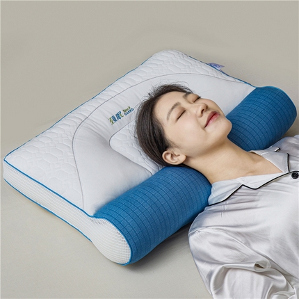 91家纺网 家纺一手货源 找家纺 （总）昕科 2025新款颈眠牵引护颈枕-分区刺绣颈椎牵引枕芯直播爆款枕芯护颈枕头成人颈椎枕