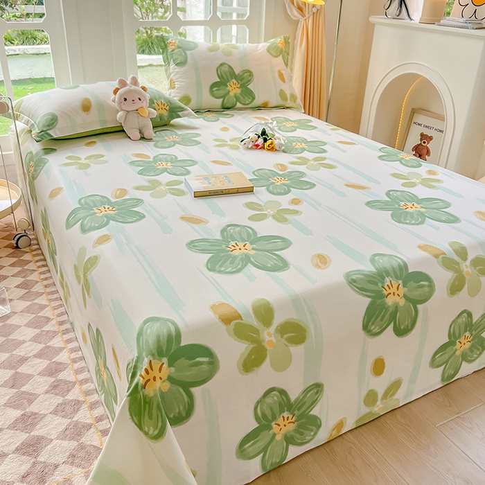 91家纺网 家纺一手货源 找家纺 （总）绵庭家纺 2023新款12868系列全棉小清新印花单床单