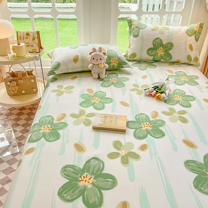 91家纺网 家纺一手货源 找家纺 （总）绵庭家纺 2023新款12868系列全棉小清新印花单床单