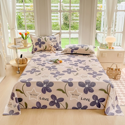 91家纺网 家纺一手货源 找家纺 （总）绵庭家纺 2023新款12868系列全棉小清新印花单床单