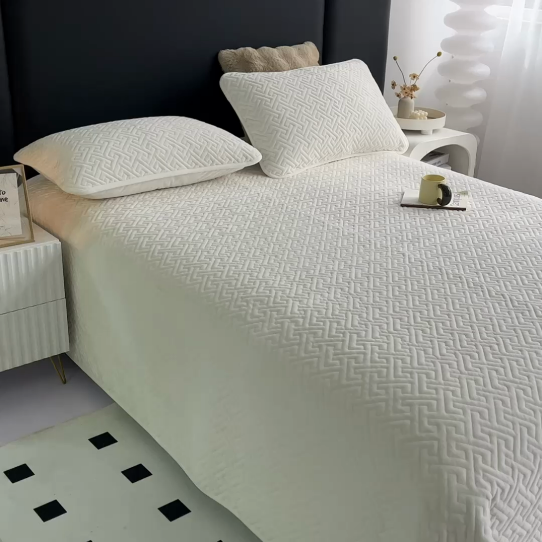 91家纺网 家纺一手货源 找家纺 （总）恋绒家纺 2025新款高克重240克宝宝绒床盖一面绒一面棉床罩