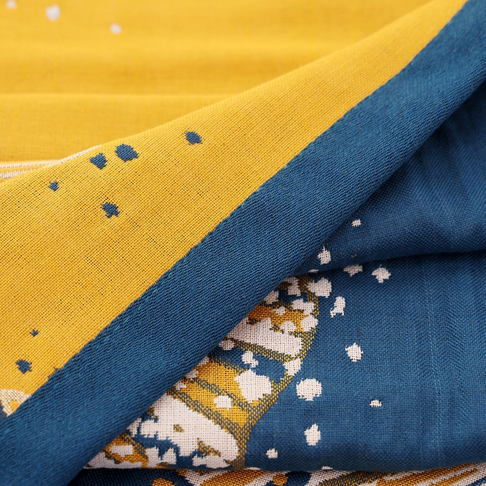 91家纺网 家纺一手货源 找家纺 朴尔家纺-毛巾被 2023新款加大浴巾纯棉四层纱布家用男女柔软不掉毛通用成人全棉洗澡大裹巾儿童卡通 80*160cm银杏花火