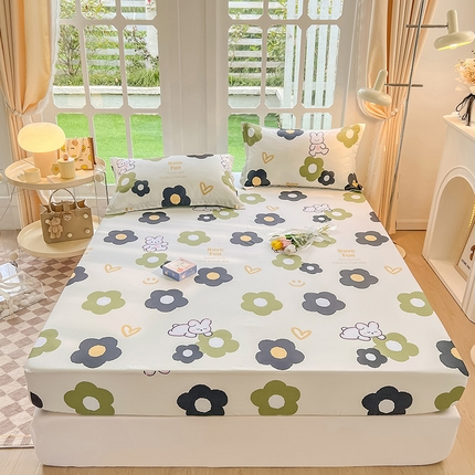 绵庭家纺 2023新款12868系列全棉小清新印花单床笠 皮皮兔