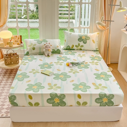 91家纺网 家纺一手货源 找家纺 （总）绵庭家纺 2023新款12868系列全棉小清新印花单床笠