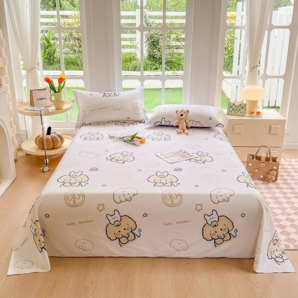 91家纺网 家纺一手货源 找家纺 （总）绵庭家纺 2023新款12868系列全棉小清新印花单床单