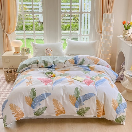 绵庭家纺 2023新款12868系列全棉小清新印花单被套 梅林春晓