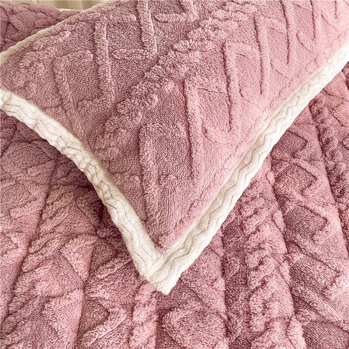 91家纺网 家纺一手货源 找家纺 喜居 2023新款塔芙绒床垫薄床垫子床褥子床护垫 浪漫紫