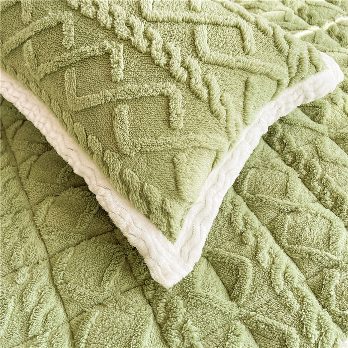 91家纺网 家纺一手货源 找家纺 喜居 2023新款塔芙绒床垫薄床垫子床褥子床护垫 果绿