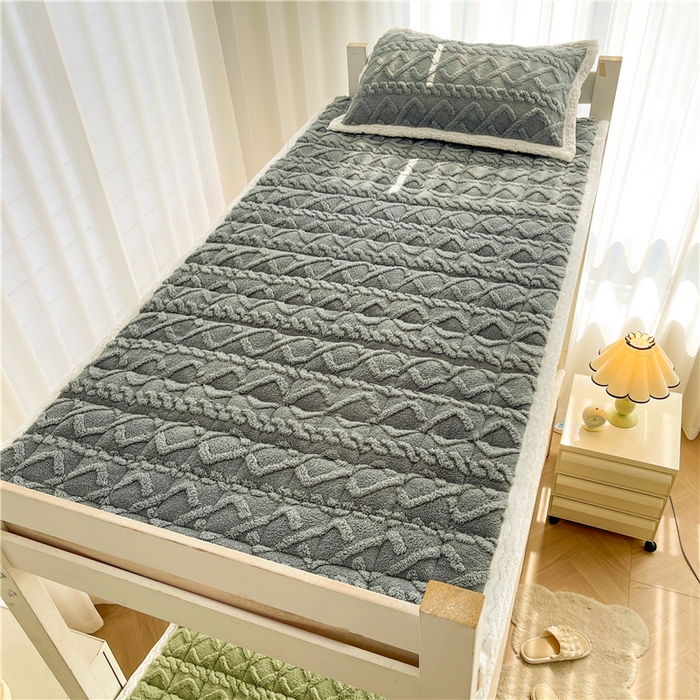 91家纺网 家纺一手货源 找家纺 喜居 2023新款塔芙绒床垫薄床垫子床褥子床护垫 轻奢灰