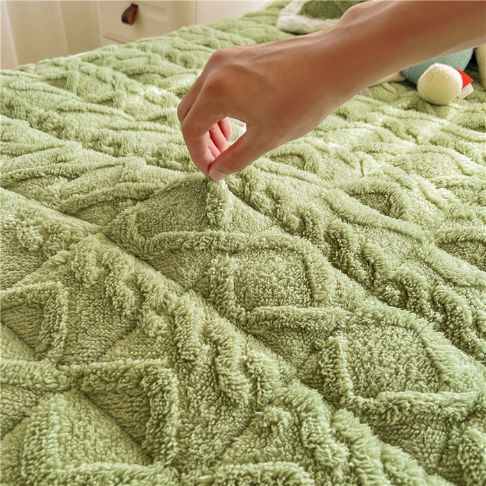 91家纺网 家纺一手货源 找家纺 喜居 2023新款塔芙绒床垫薄床垫子床褥子床护垫 果绿