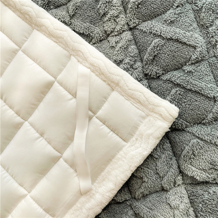 91家纺网 家纺一手货源 找家纺 喜居 2023新款塔芙绒床垫薄床垫子床褥子床护垫 轻奢灰