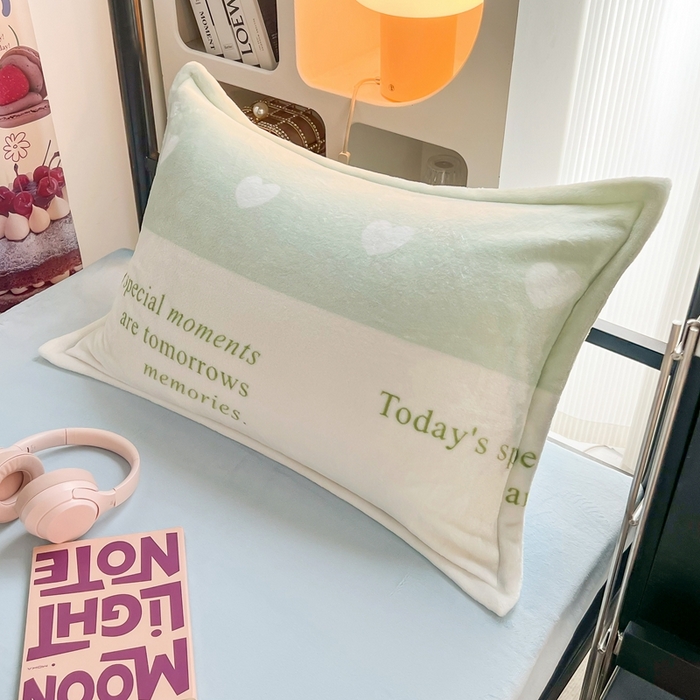 91家纺网 家纺一手货源 找家纺 川悦生活 2023新款高克重宿舍牛奶绒三件套四件套 美好生活