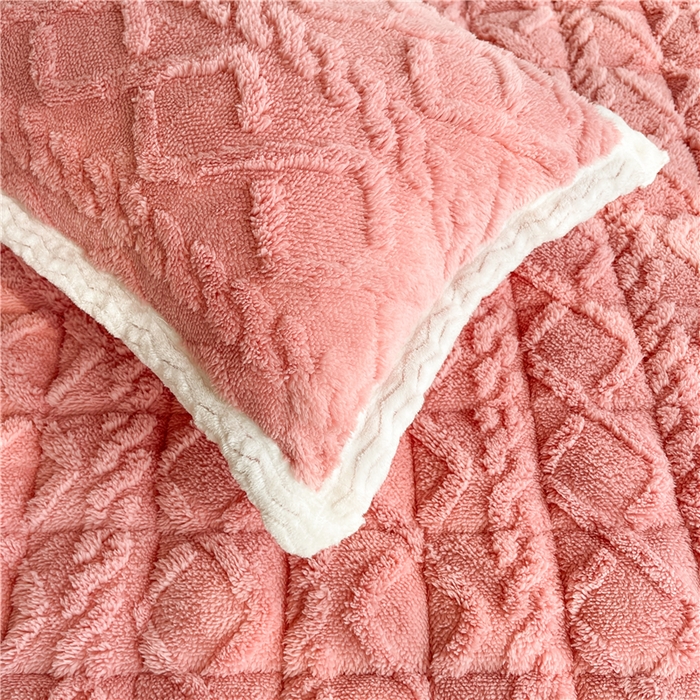 91家纺网 家纺一手货源 找家纺 喜居 2023新款塔芙绒床垫薄床垫子床褥子床护垫 豆沙粉