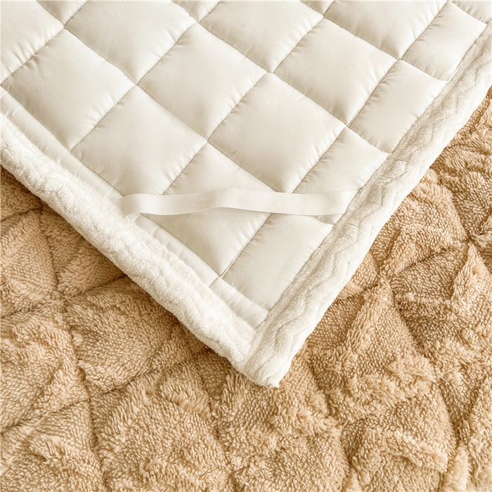 91家纺网 家纺一手货源 找家纺 喜居 2023新款塔芙绒床垫薄床垫子床褥子床护垫 奶咖